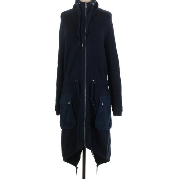 Free People Surplus Navy Coat Jacket - Picture 2 of 4